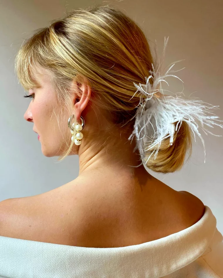 accessoire elegant pour une coiffure mariage femme cheveux blonds 1
