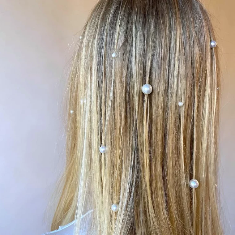 accessoires pour cheveux perles cheveux longs detaches mariage