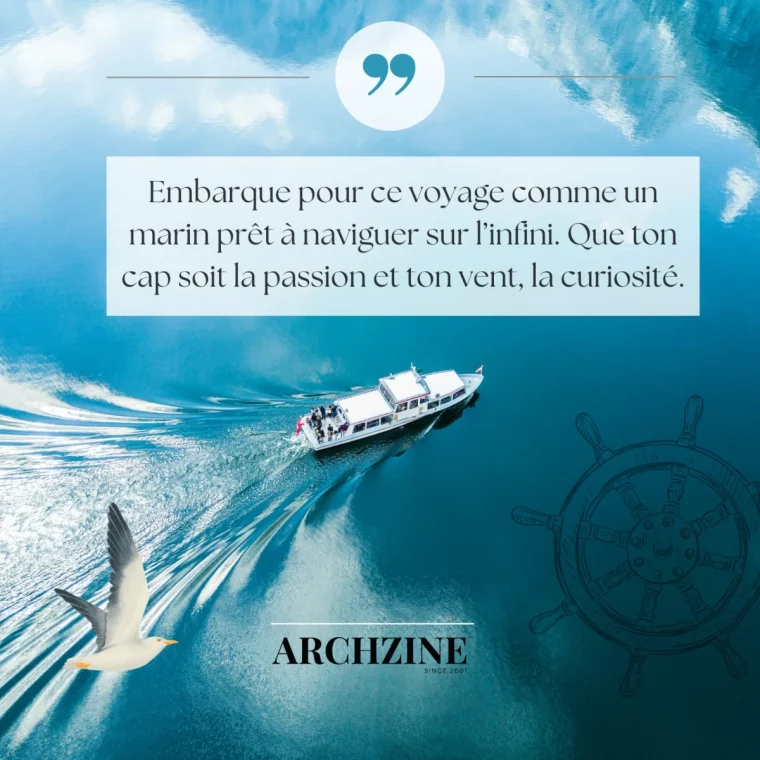 bateau surface eau nuage montagne nature citation voyage depart