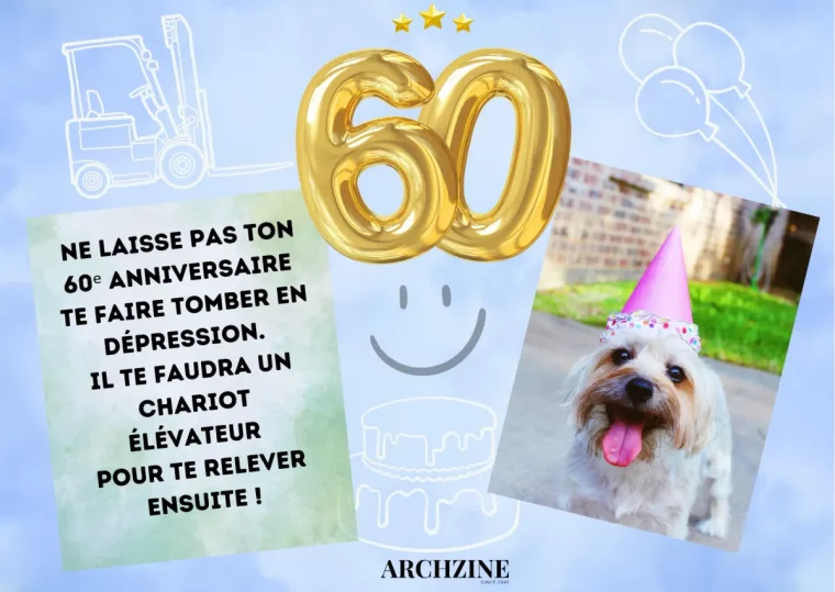 bon anniversaire humour photo chien celebration ballons chiffres