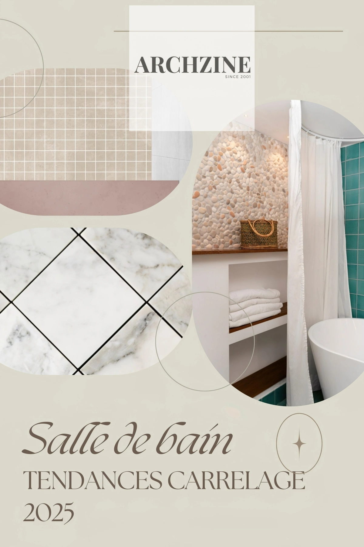 decoration salle de bain carrelage marbre rideaux douche baignoire