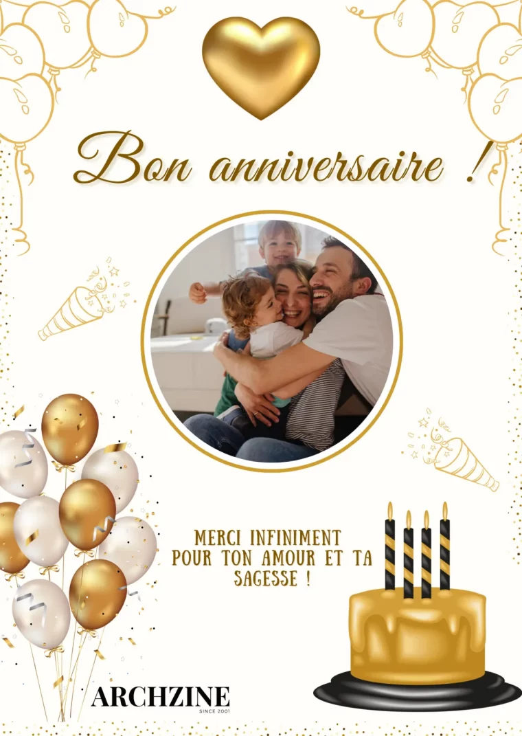 famille photo bon anniversaire parent celebration symboles gateau