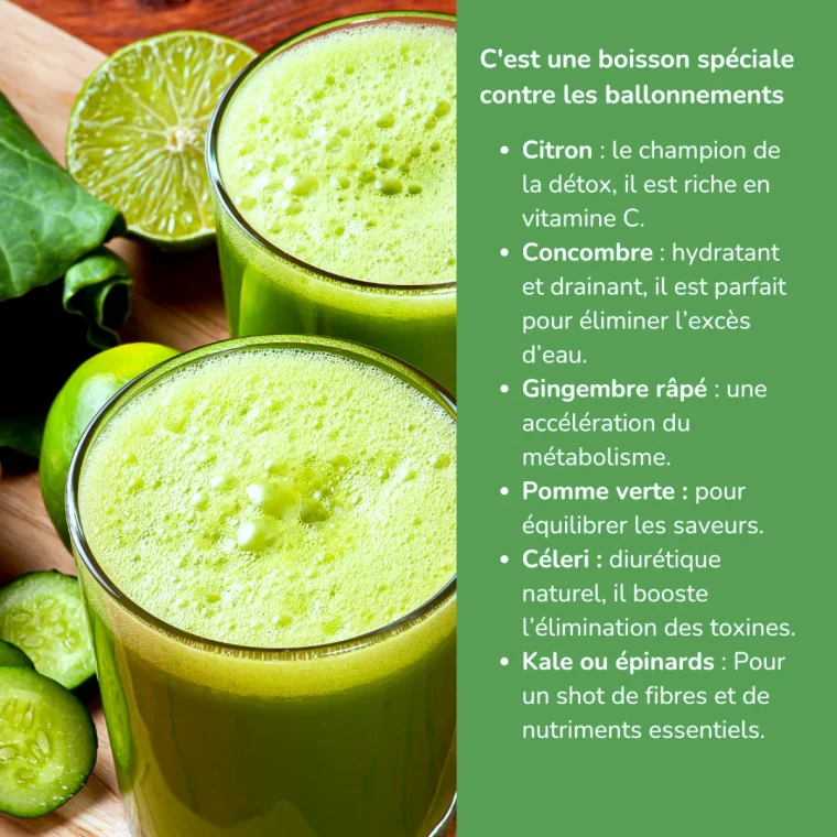 idee de recette de jus speciale contre les ballonemments