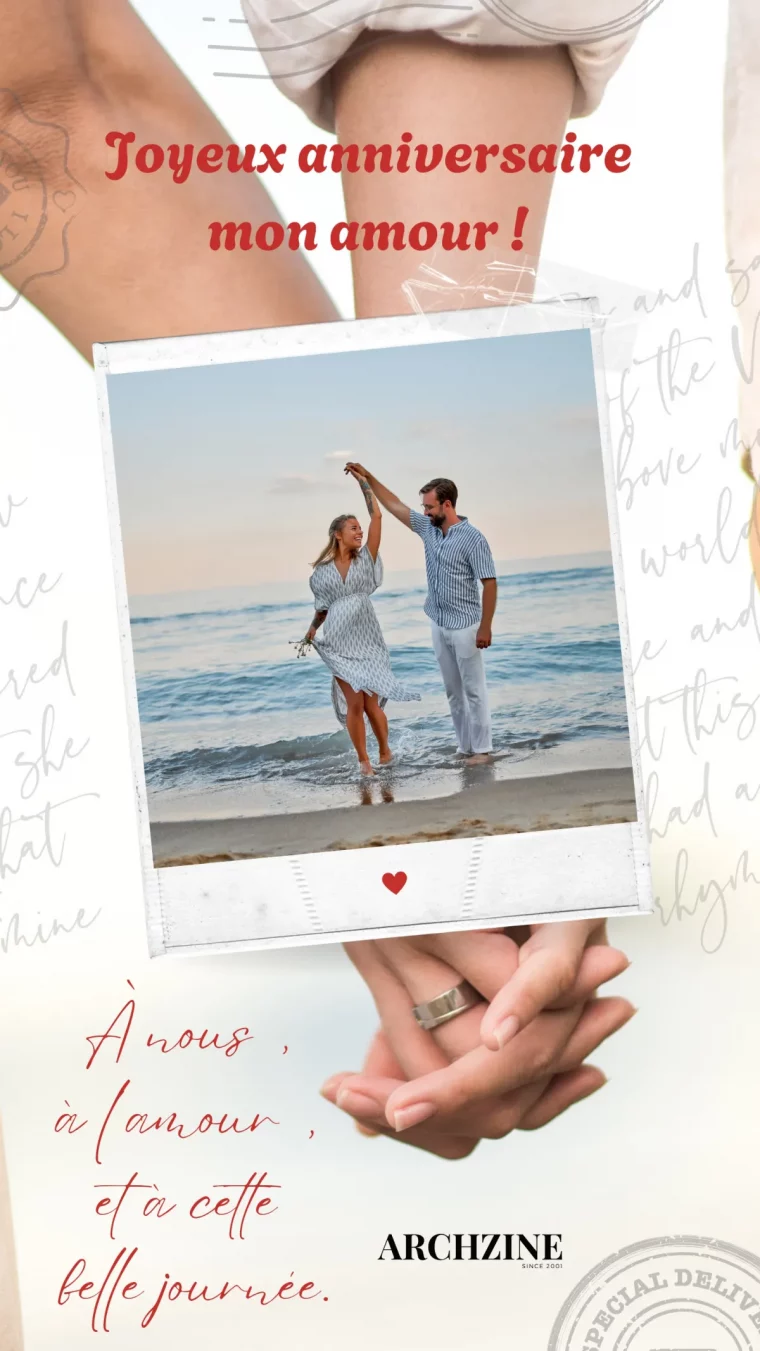 joyeux anniversaire a une personne speciale amour couple plage coeur