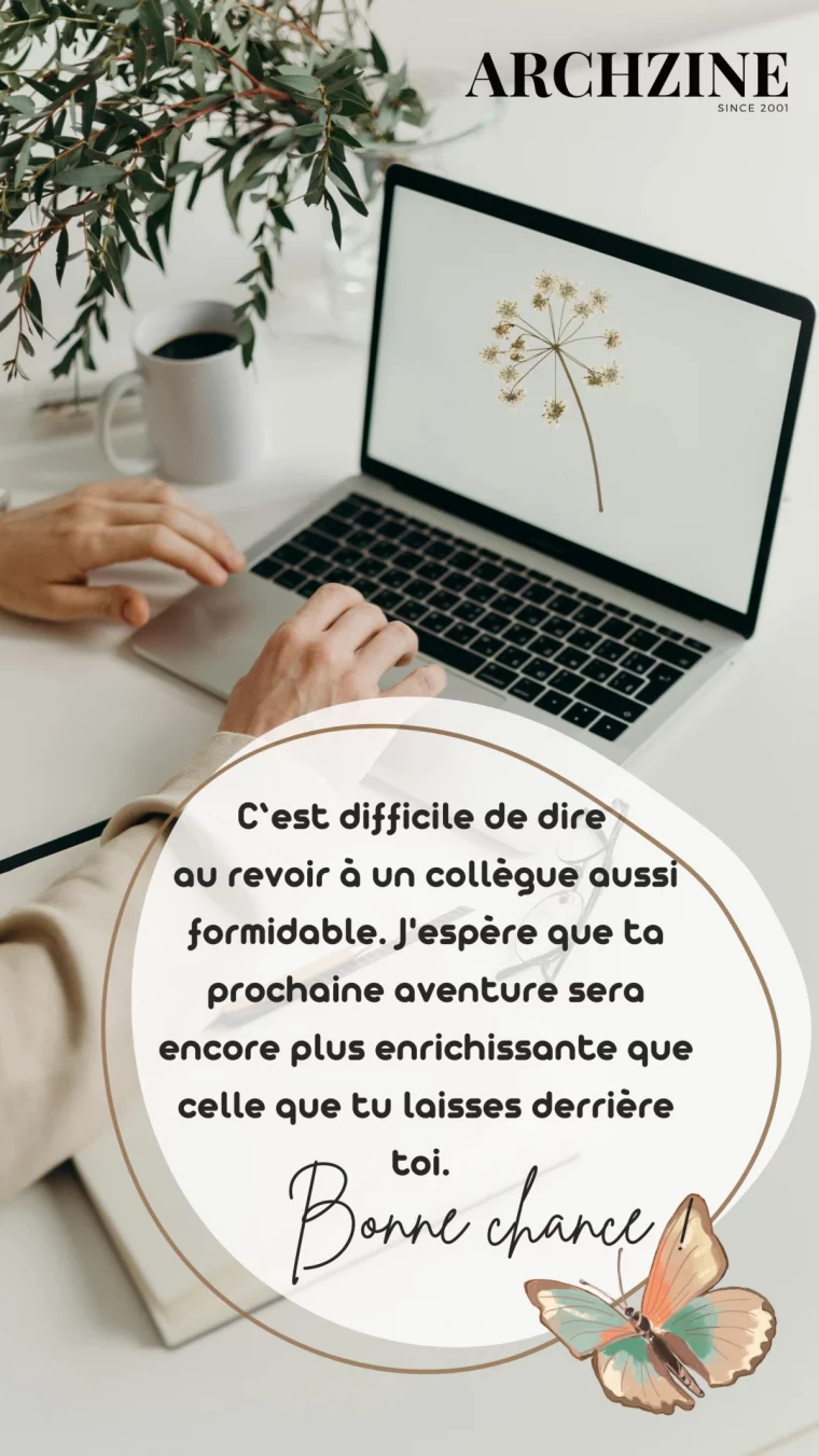 ordinateur travail boulot message depart collegue ami
