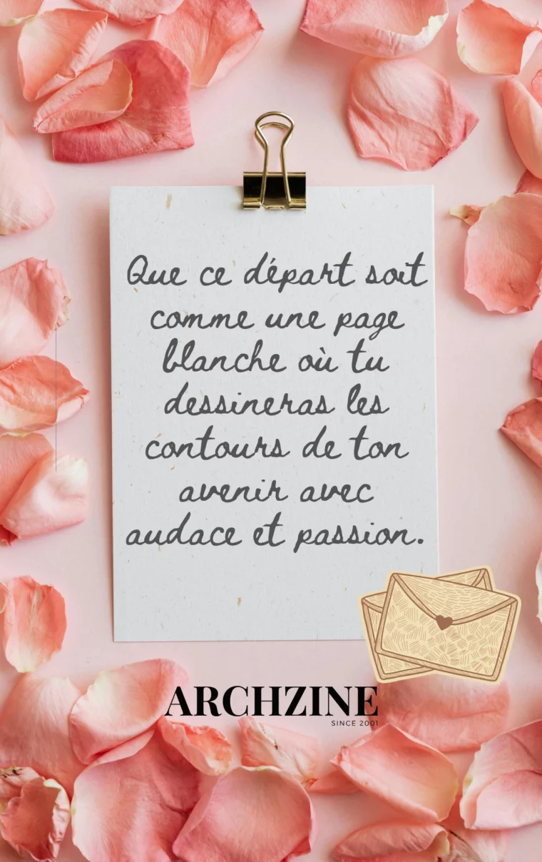 petales roses page blanche ecriture message de depart positif