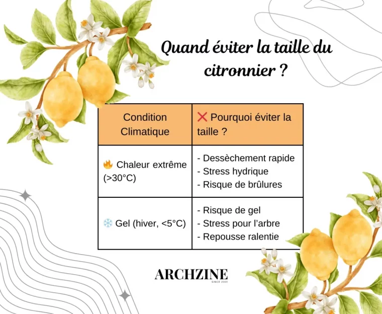 quand et comment tailler un citronnier tableau alerte conditions meteo