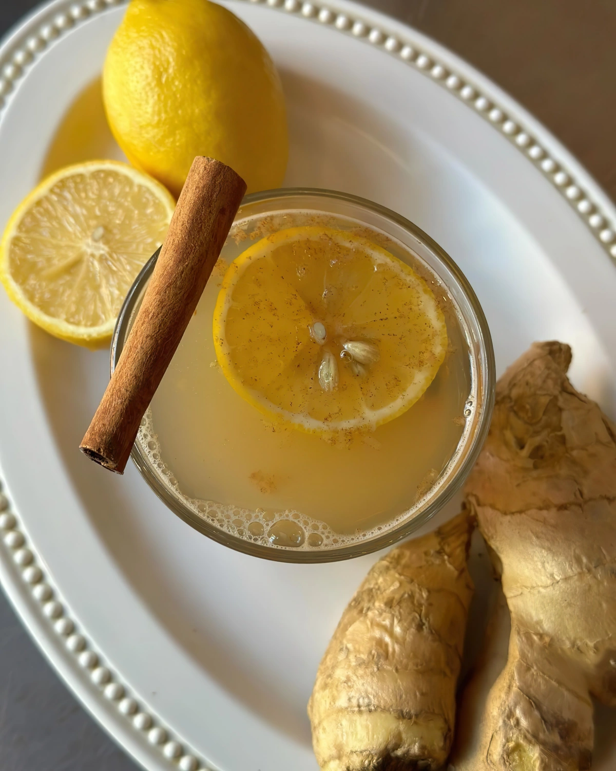 recette gingembre et citron pour maigrir tranches agrume cannelle baton