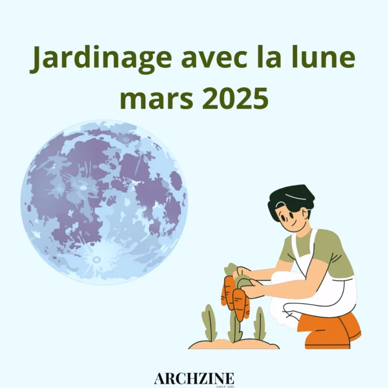 calendrier lunaire graines et plantes mars 2025 illustration