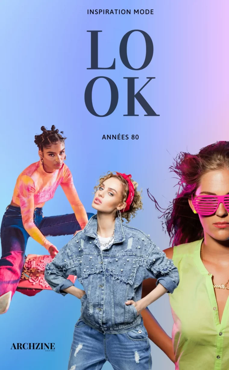 look annee 80 femme tenue denim look total jeans dechires perles