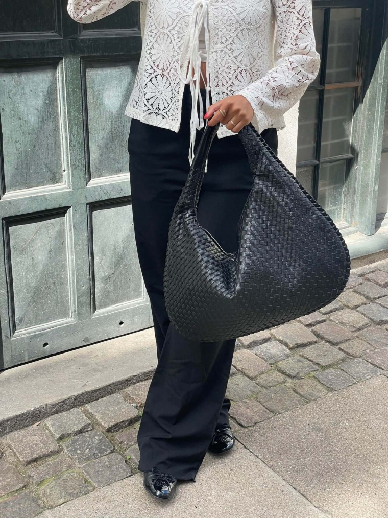 sac en cuir tresse femme tendance