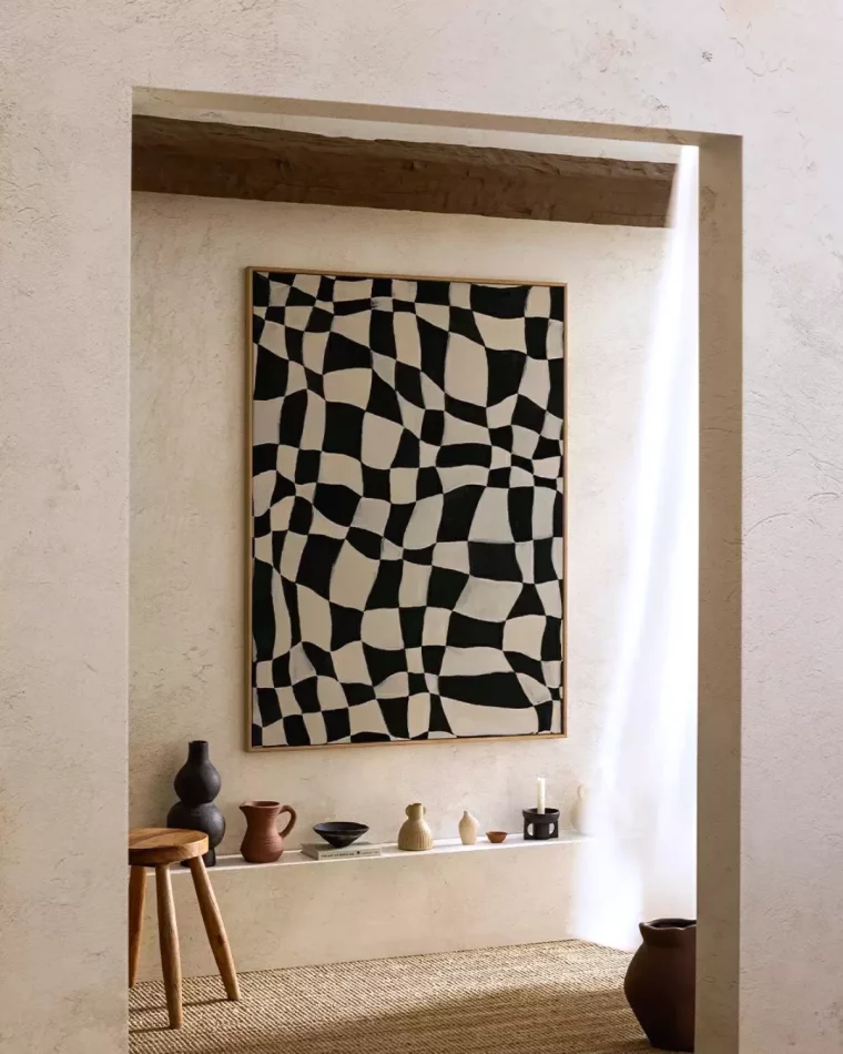 tableau noir et blanc graphique decoration d interieur
