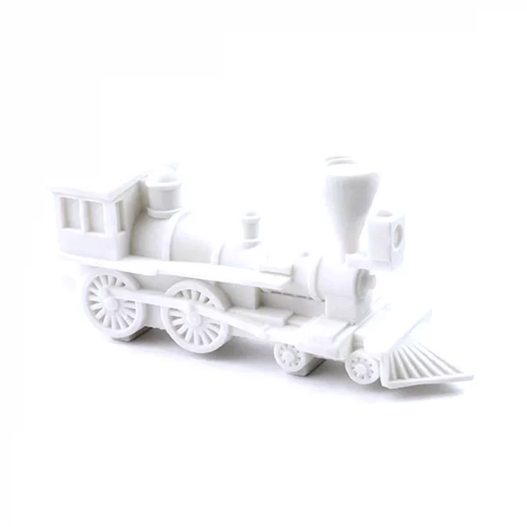 objets en résine train blanc impression 3d