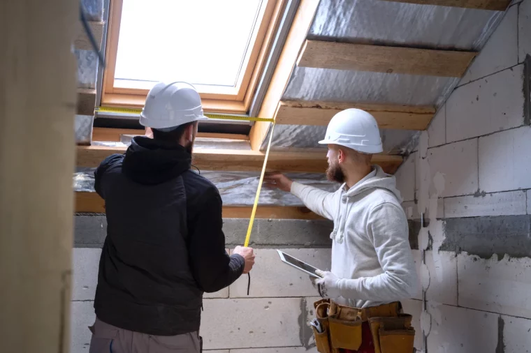 deux ouvriers ilosalation fentres velux