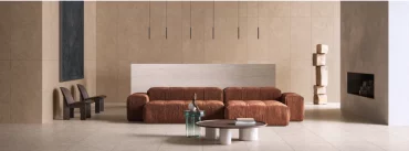 couleurs tendances carrelage 2025 grand canape marron salon style minimaliste