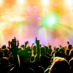 concert crowd at rock concert