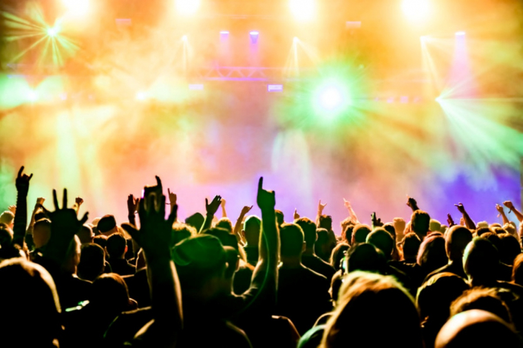 concert crowd at rock concert