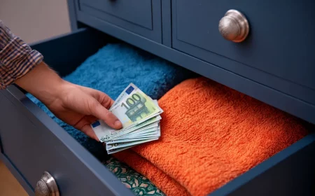 argent liquide ne le cachez jamais dans ces endroits