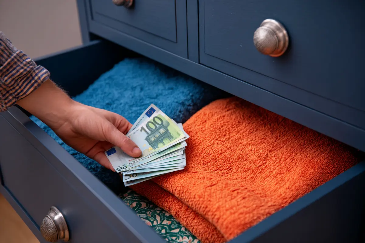 argent liquide ne le cachez jamais dans ces endroits