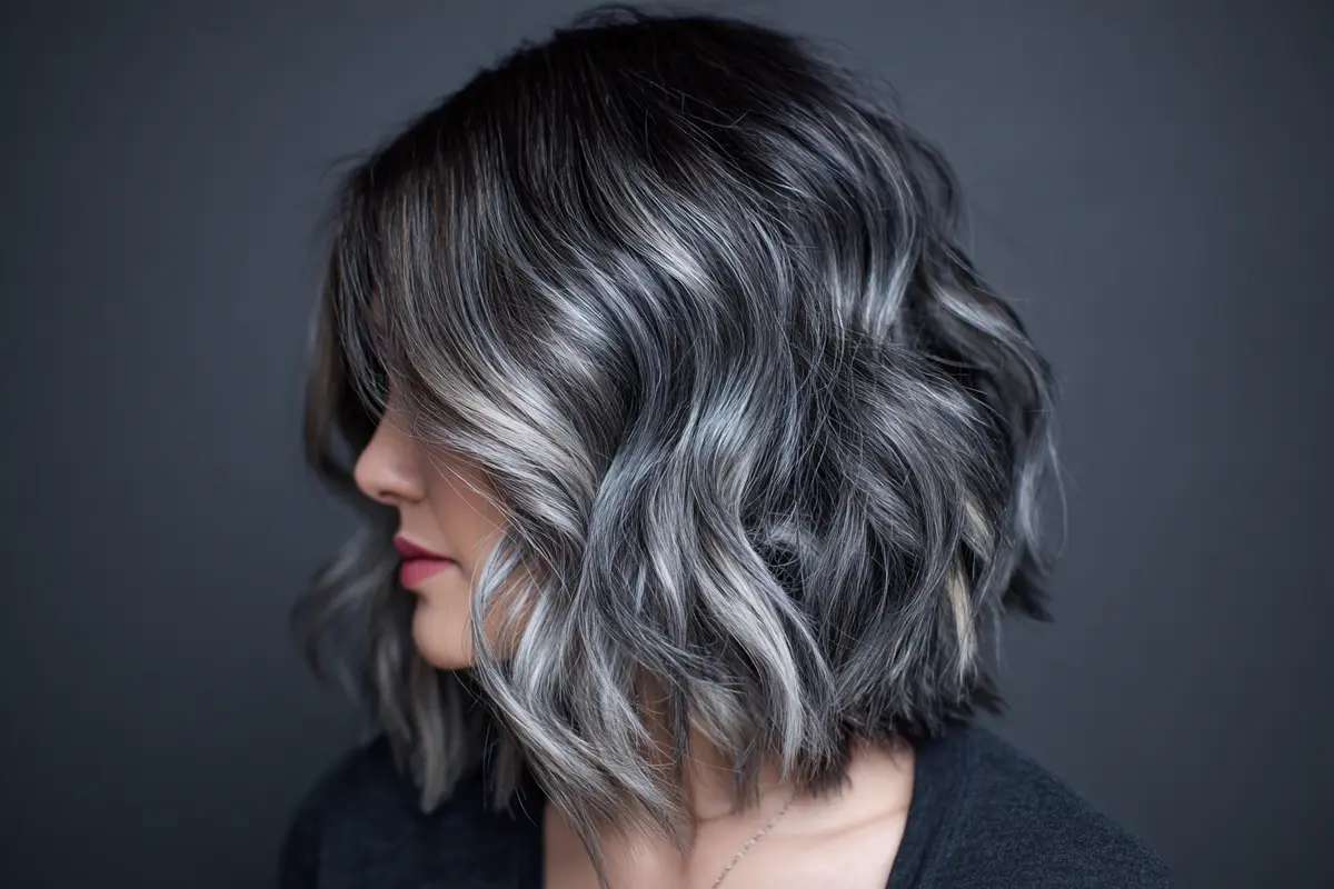 balayage inversy lastuce qui camoufle les cheveux blancs