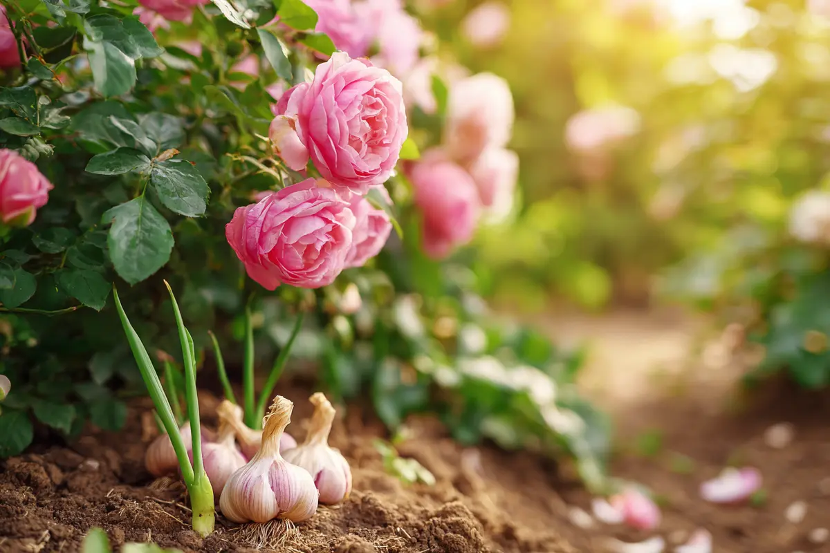 planter de lail au pied des rosiers lastuce qui marche contre les pucerons 2