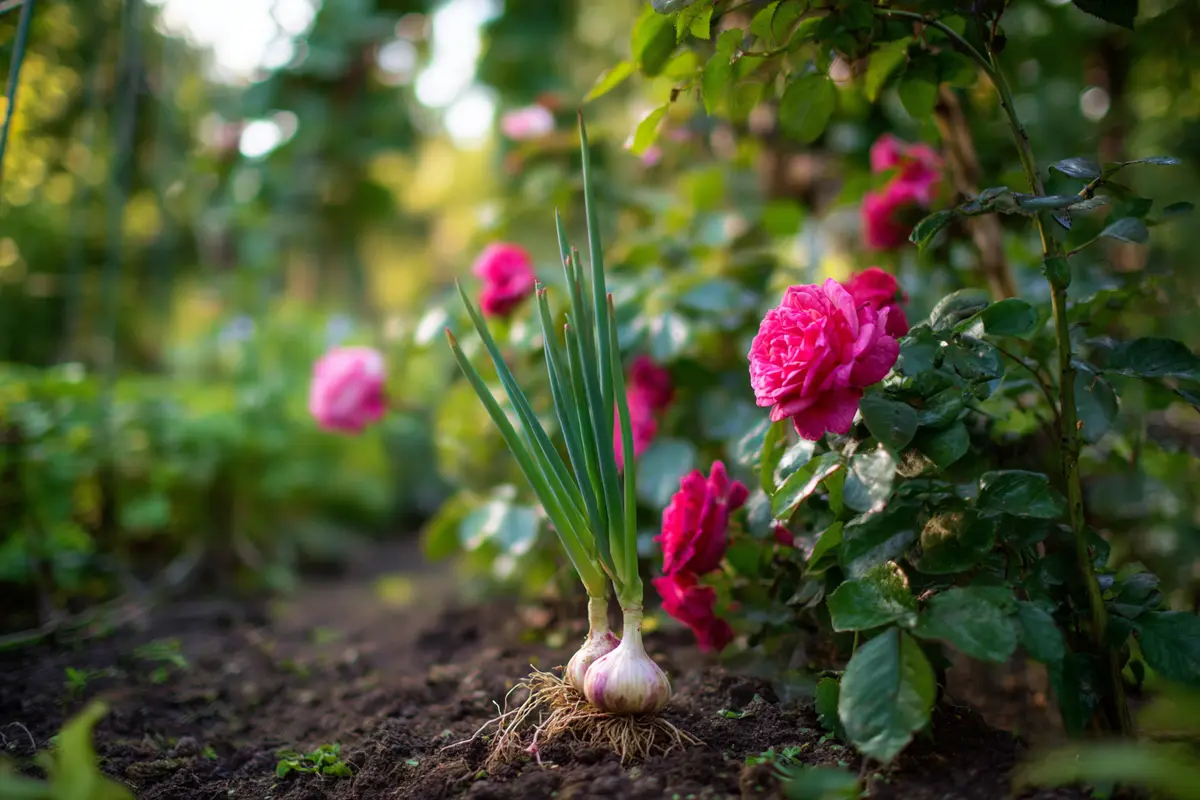 planter de lail au pied des rosiers lastuce qui marche contre les pucerons
