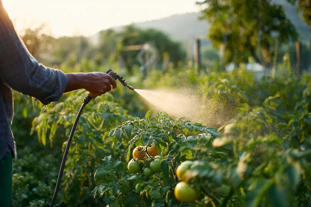 prenez le de votre cuisine et pulvyrisez vos tomates. les taches brunes disparaytront. 3