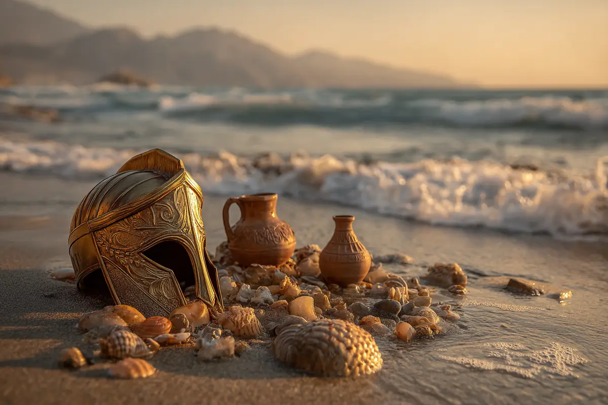 un pycheur trouve un casque en or de 3000 ans sur la plage 2