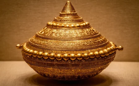 un pycheur trouve un casque en or de 3000 ans sur la plage