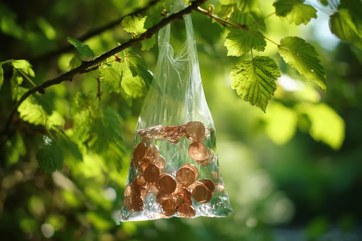 un sac deau des piyces lastuce gyniale contre les mouches. 2