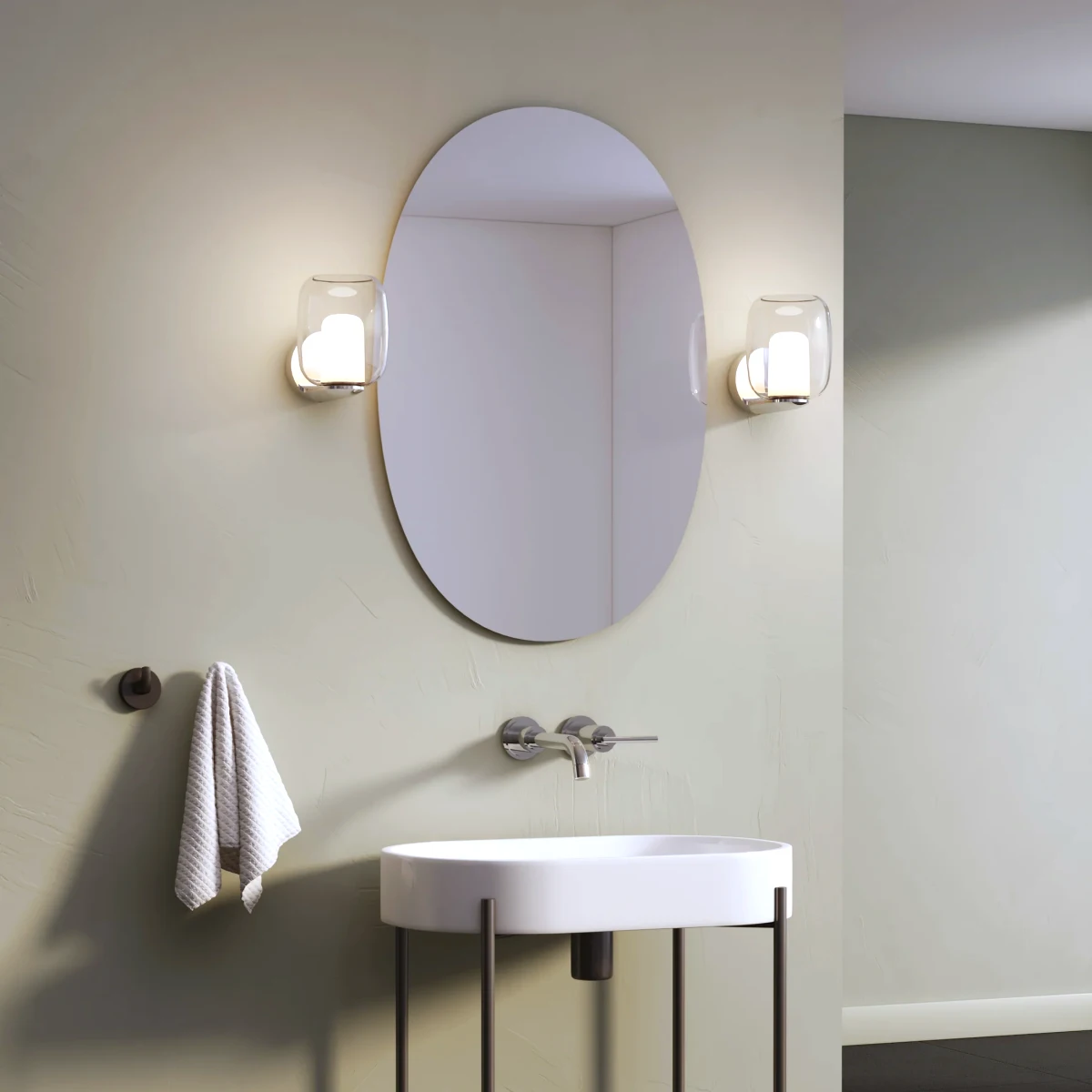 trouver la meilleure applique salle de bain miroir rond style contemporain
