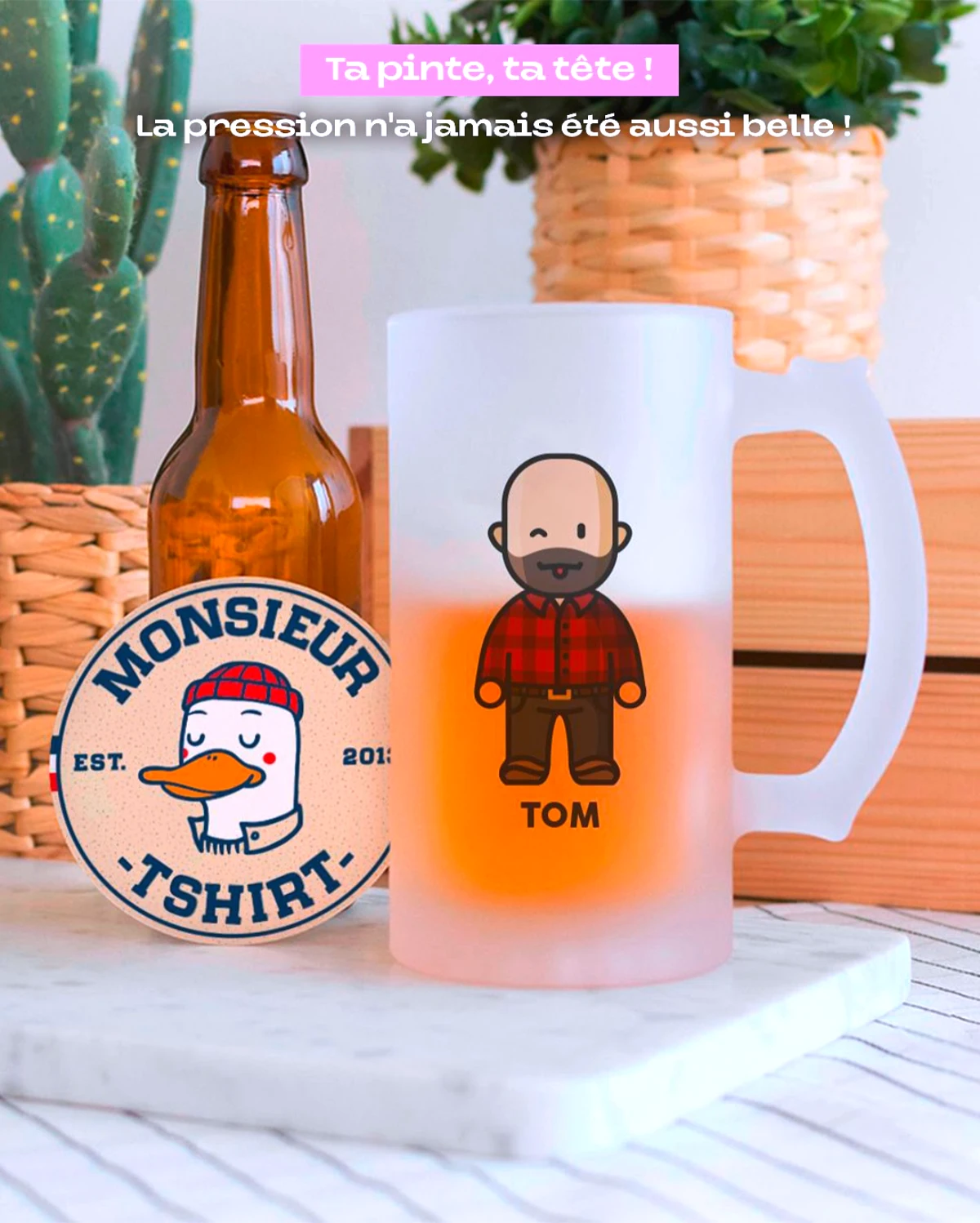 selection apero cadeau secret santa mug a biere personnalise