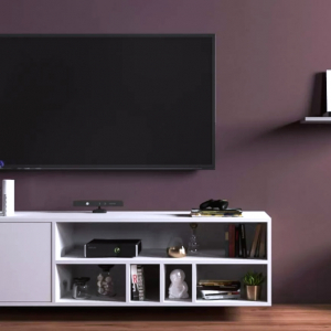 etagere suspendu meuble blqnc pour tv