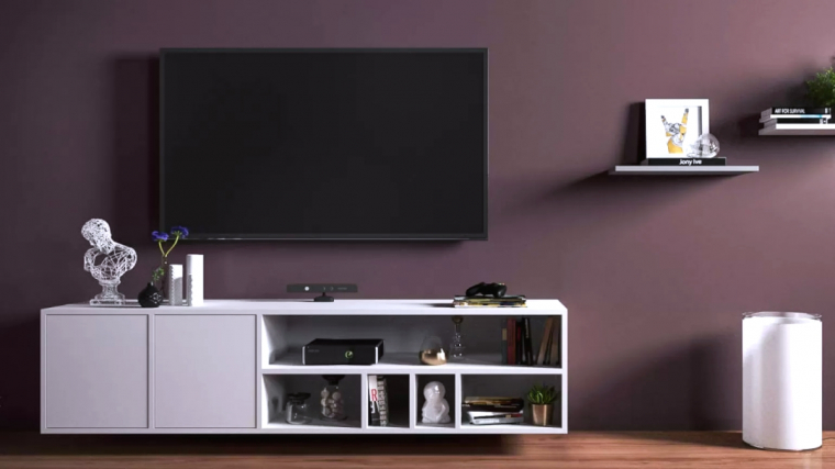 etagere suspendu meuble blqnc pour tv