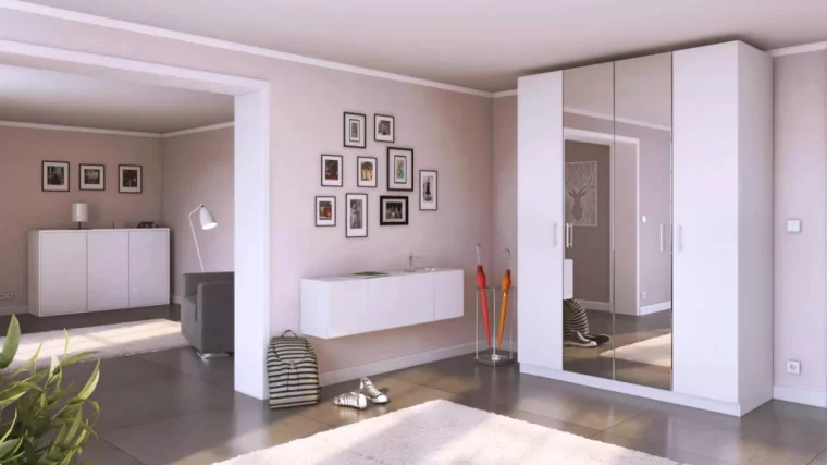 etageres blanches suspendus pour un salon alleger l espace