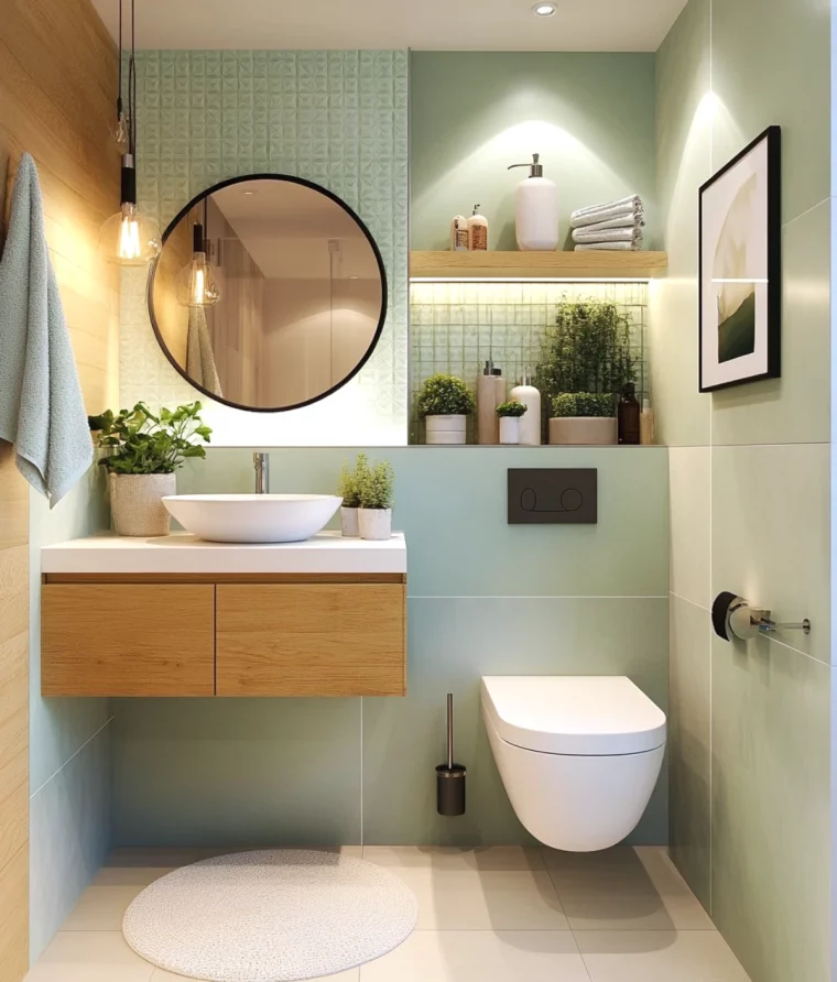 renovation salle de bain idee en bois toilette scandinave
